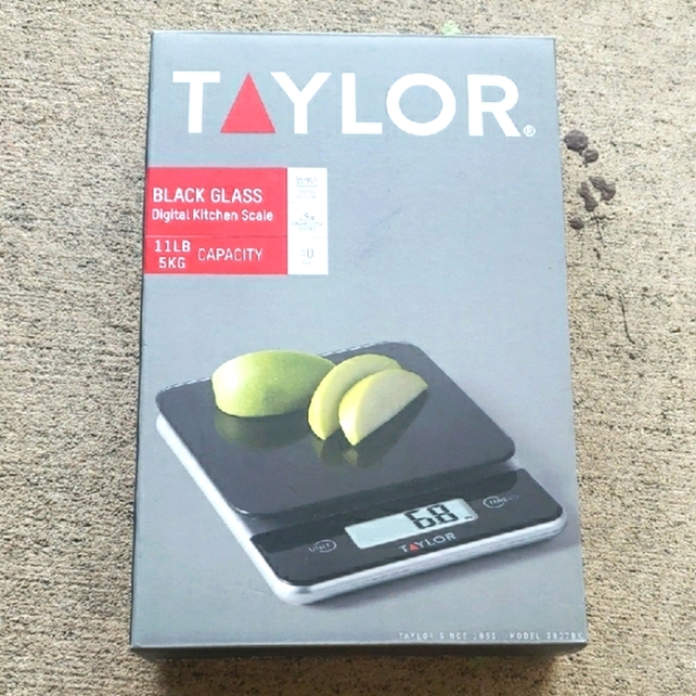 Brand new "Taylor" black glass Digital Kitchen Scale